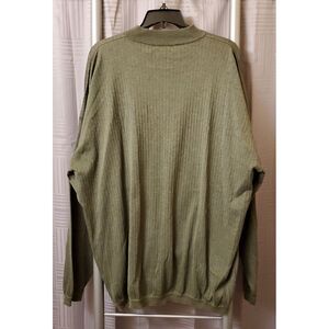 St Croix Knits Men's Textured Long Sleeves Light Green Sweater Size XXL Long USA